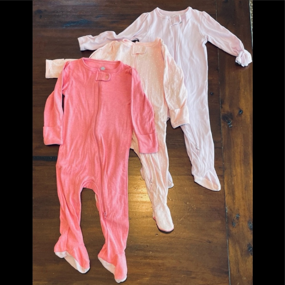 3-Pack Cloud Island Sleeper Pink Size 6-9M NWT